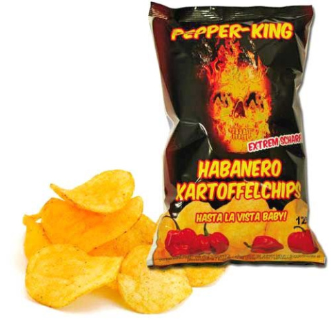 Bardzo ostre chipsy Pepper King Habanero 125g