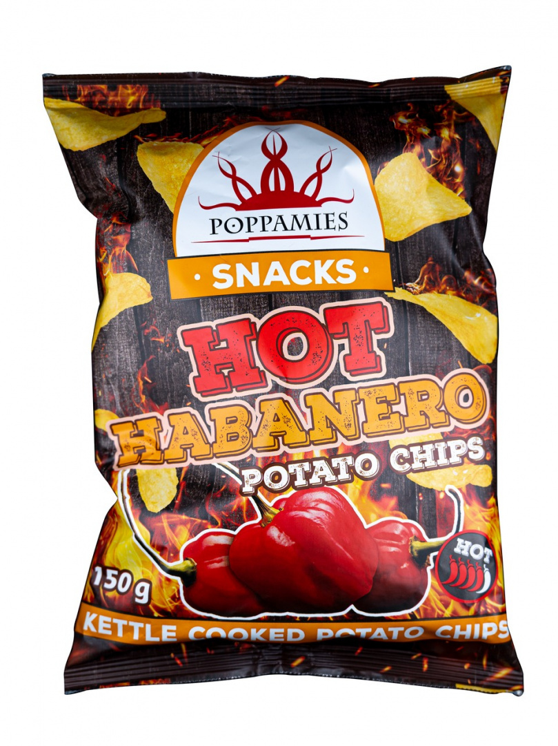 Bardzo ostre Chipsy Poppamies Hot Habanero 150g Bardzo ostre Chipsy Poppamies Hot Habanero 150g