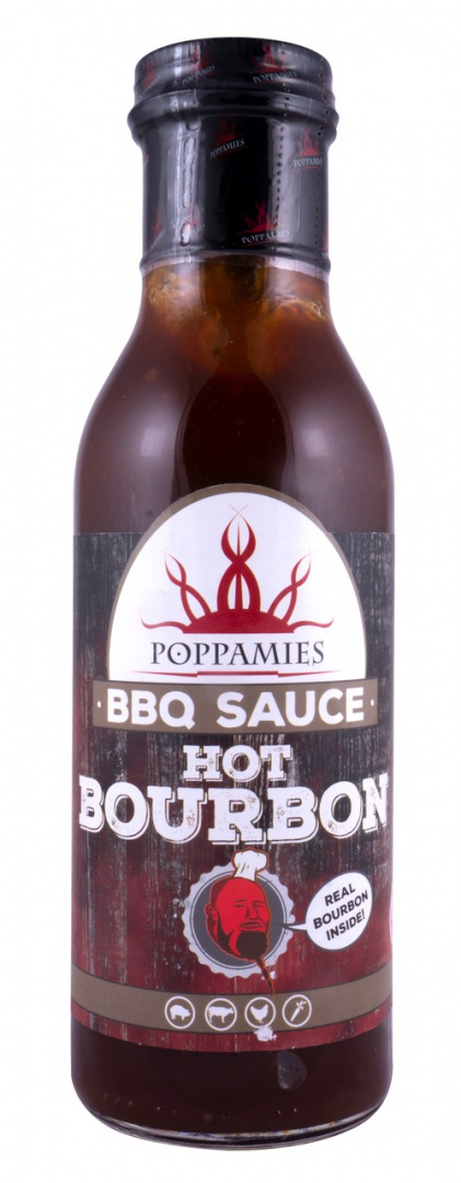 Ostry sos Poppamies Hot Bourbon BBQ 410g Ostry sos Poppamies Hot Bourbon BBQ 410g