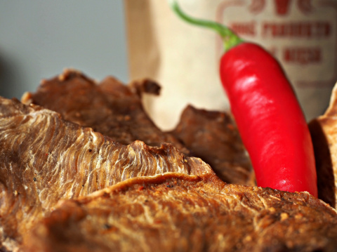 Suszona wieprzowina TOBA z sosem ROKITA (Habanero x Jolokia) 80g Suszona wieprzowina TOBA z sosem ROKITA (Habanero x Jolokia) 80g