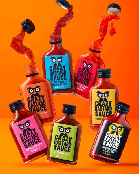 Ostry Sos Crazy Bastard Carolina Reaper & Blueberry 100ml