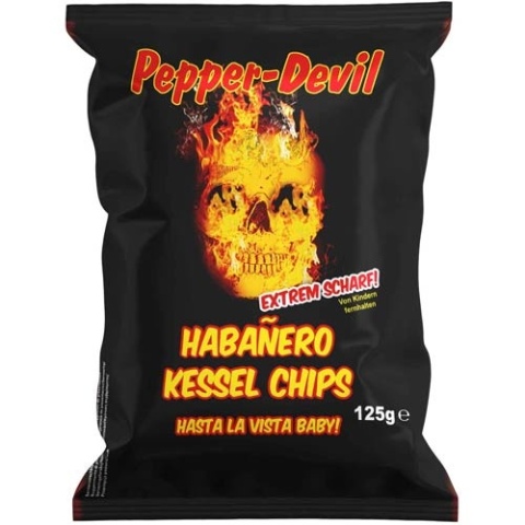 Bardzo ostre chipsy Pepper Devil Habanero 125g