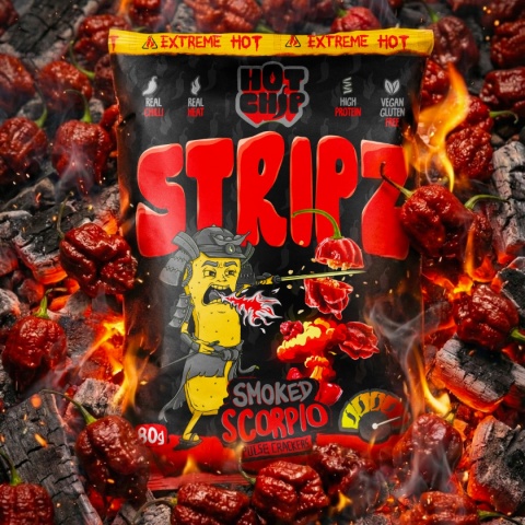 Hot Chip STRIPZ Smoked Scorpio z papryką Scorpion, 80g
