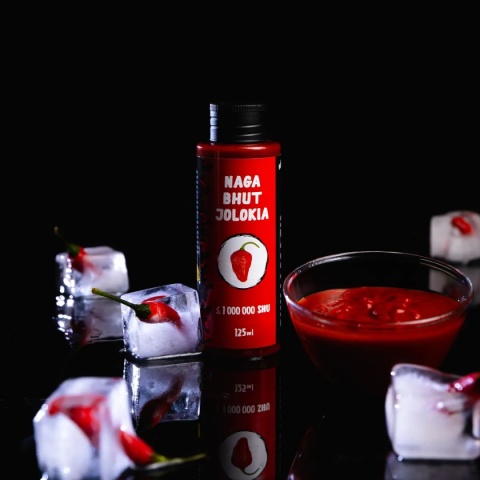 Ostre puree Hot-Chip z papryki Bhut Jolokia 125ml