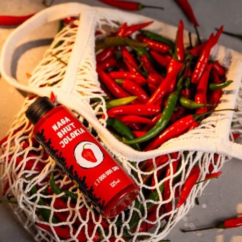 Ostre puree Hot-Chip z papryki Bhut Jolokia 125ml