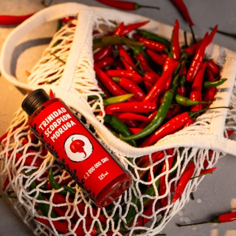 Ostre puree Hot-Chip z papryki Trinidad Moruga Scorpion 125ml