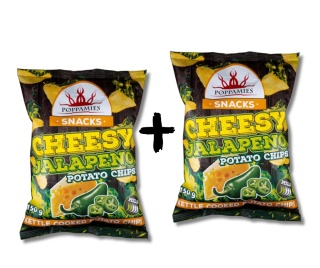 Ostre serowe chipsy Poppamies Cheesy Jalapeno PROMO 1+1 TANIEJ, 2x150g