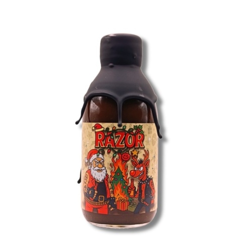 Ostry Sos Razor BURN THE XMAS z piernikami i ostrą laską Mikołaja 200ml