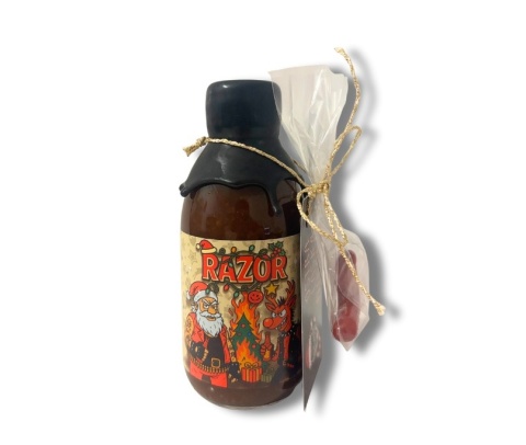 Ostry Sos Razor BURN THE XMAS z piernikami i ostrą laską Mikołaja 200ml