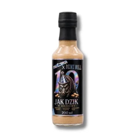 Ostry sos orzechowy Dziki Bill JAK DZIK W ORZECHY Edycja limitowana na 10-lecie, 200ml