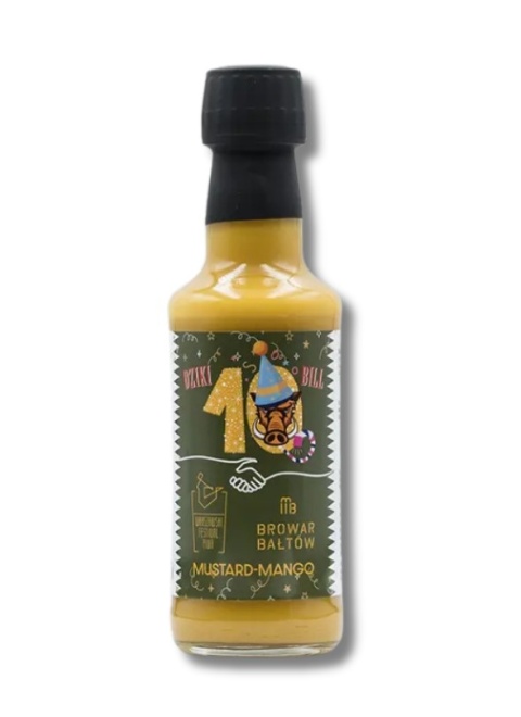 Ostry sos Dziki Bill MUSTARD MANGO, Edycja limitowana na 10-lecie, 200ml