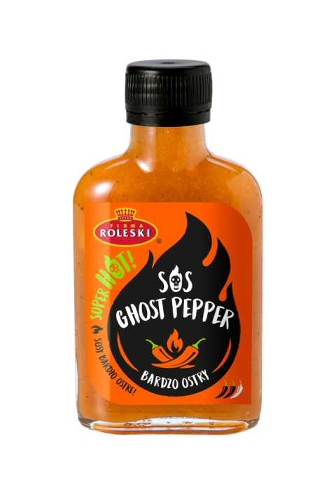 Ostry sos Roleski Ghost Pepper z Jolokią 115g Ostry sos Roleski Ghost Pepper z Jolokią 115g