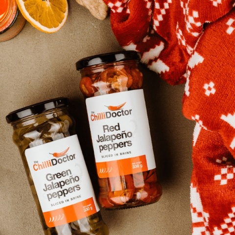 Papryka chili Jalapeno RED krojona i marynowana w zalewie, 330g