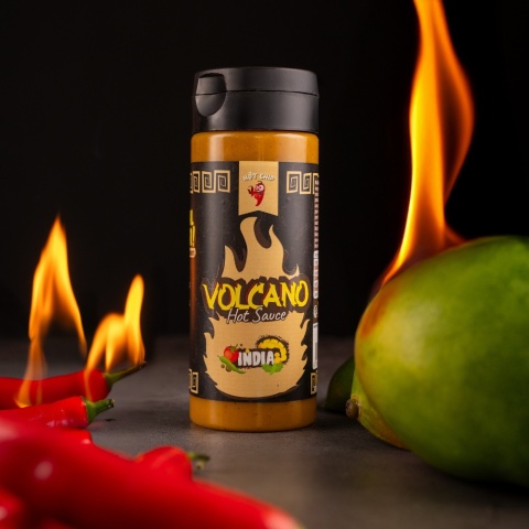 Pikantny sos Volcano INDIA z mango, curry i Jolokią, 310g