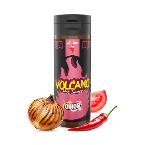 Pikantny sos chutney Volcano ONION z cebulą, rodzynkami i Jolokią, 310g