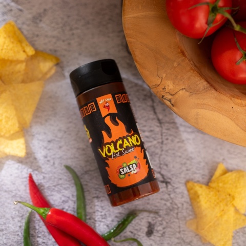 Pikantny sos chutney Volcano SALSA z papryką Bhut Jolokia, 280g