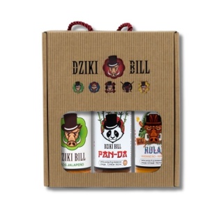 Zestaw 3 ostrych sosów Dziki Bill DZIKA AZJA Panda, Jalapeno, Hula 3 x 200 ml