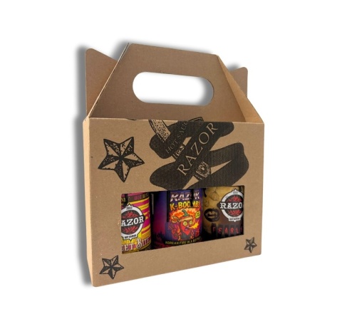 Zestaw ostrych sosów Razor SMAKOSZ (Sweet Bite, Fearless, K-BOMB) 3x200ml