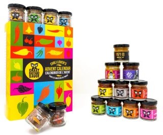 Zestaw ostrych sosów Crazy Bastard - CHILI LOVER'S ADVENT CALENDAR [24x30ml]