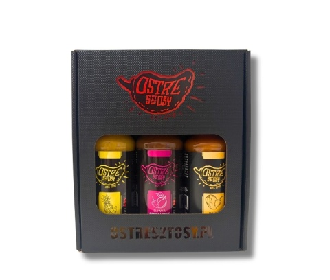 Zestaw prezentowy sosów Ostre Sztosy BESTSELLERS 3x200ml